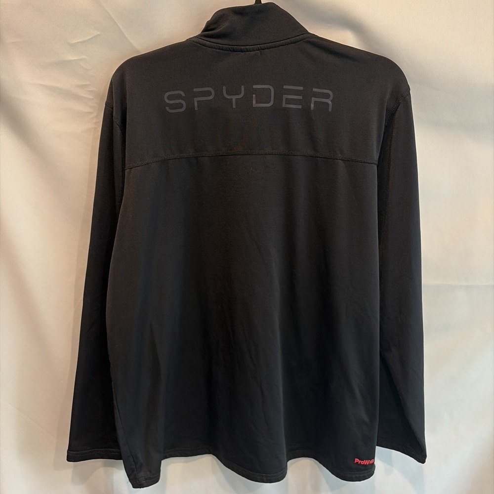 Spyder Active Pullover Shirt Mens L‎ Black ProWEB Quarter Zip Athletic Ski Layer - Picture 4 of 6